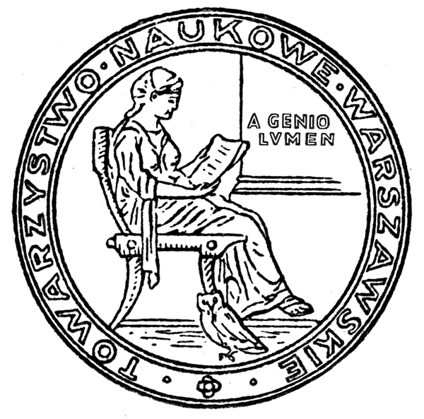 Seal of the Warsaw Scientific Society, established 1907